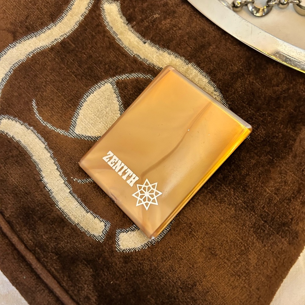 Vintage Zenith Brown Suede Designer Chain Shoulder Bag with Mirror - Picture 9 of 9